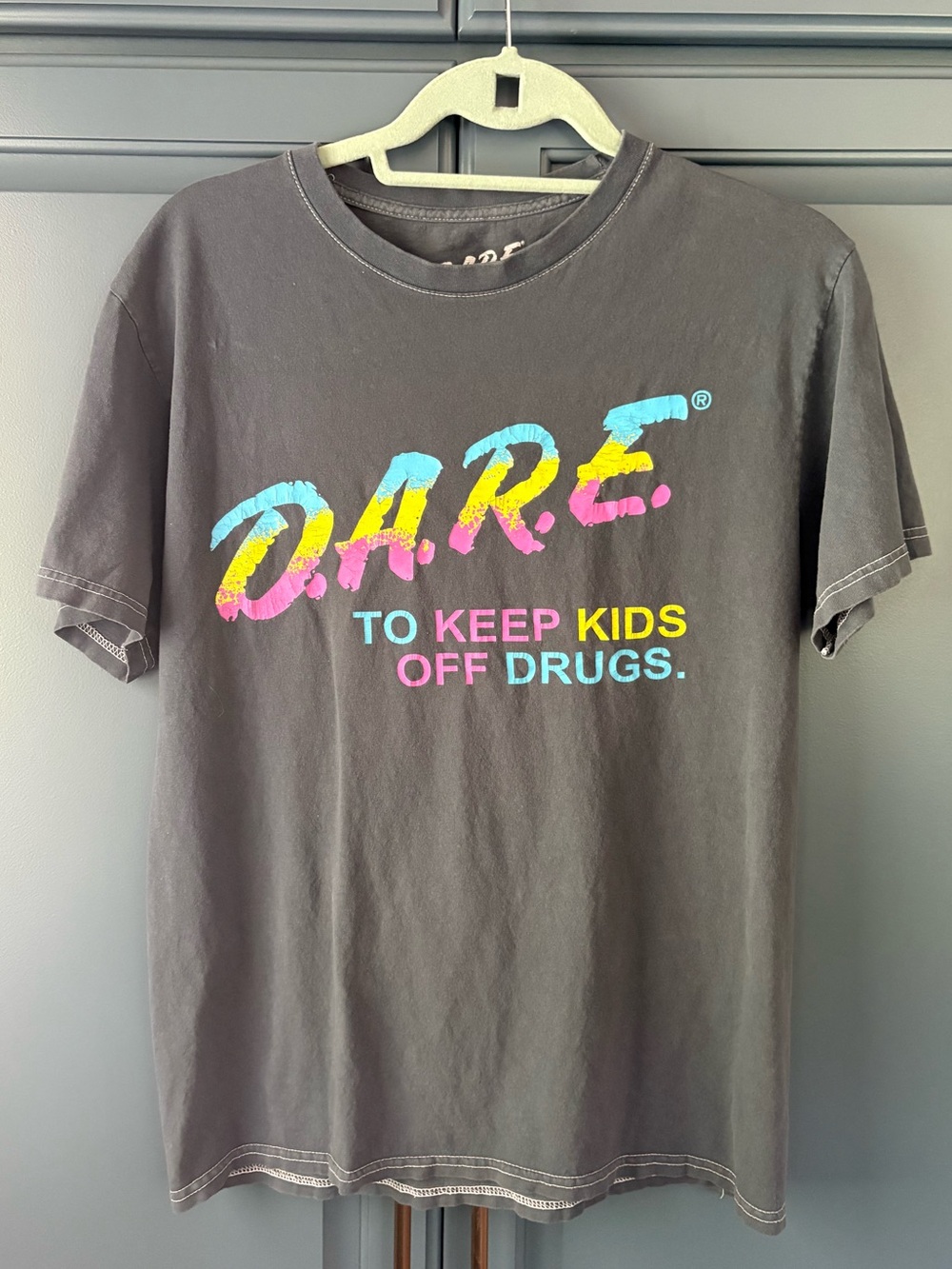 80’s D.A.R.E. shirt features the iconic "To Keep Kids Off Drugs"